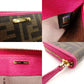 FENDI Long Wallet Zucca Brown × Pink PVC Leather Wallet 7-7-380