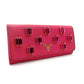 PRADA Long Wallet Nylon Pink Rhinestone Women's Wallet with Box 7-7-507