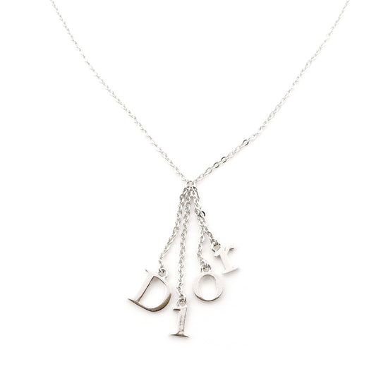 Dior Necklace, Metal, Silver, Logo