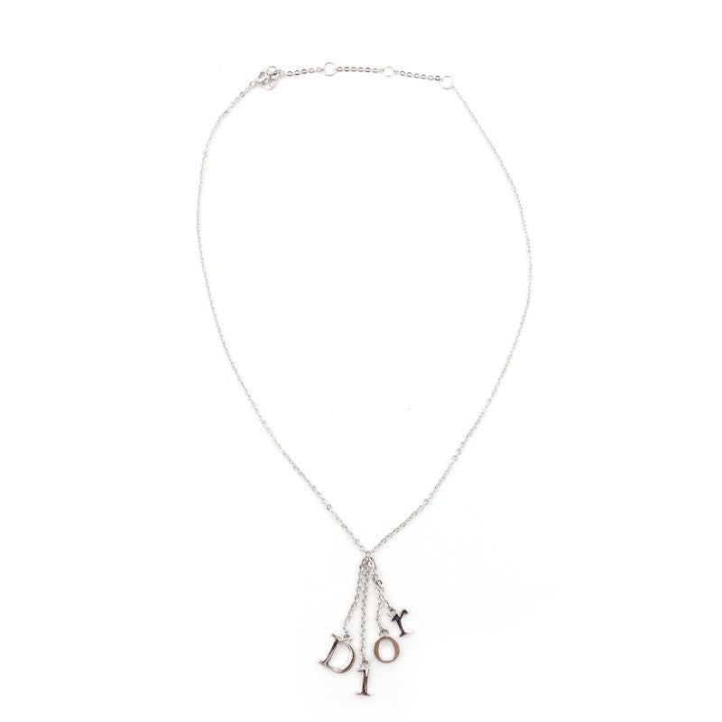 Dior Necklace, Metal, Silver, Logo