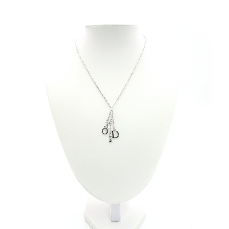 Dior Necklace, Metal, Silver, Logo