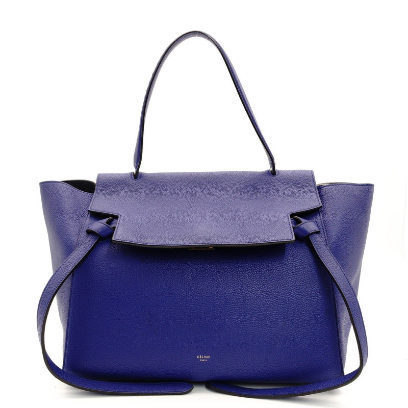 Celine Belt Bag Handbag Blue Leather Women's 7-8-035
