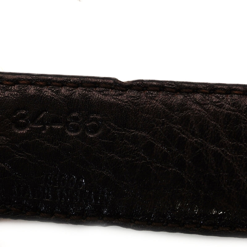 LOEWE Belt Anagram Logo Leather Reversible Black Brown Size 85/34 7-8-048