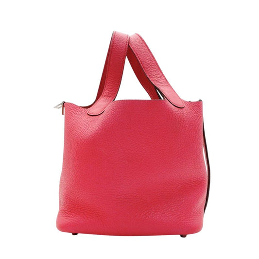 Hermes Picotin Lock PM Pink-Toned Taurillon Clemence Leather A-Stamped Handbag with Box 7-8-081
