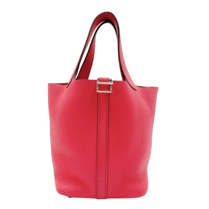 Hermes Picotin Lock PM Pink-Toned Taurillon Clemence Leather A-Stamped Handbag with Box 7-8-081