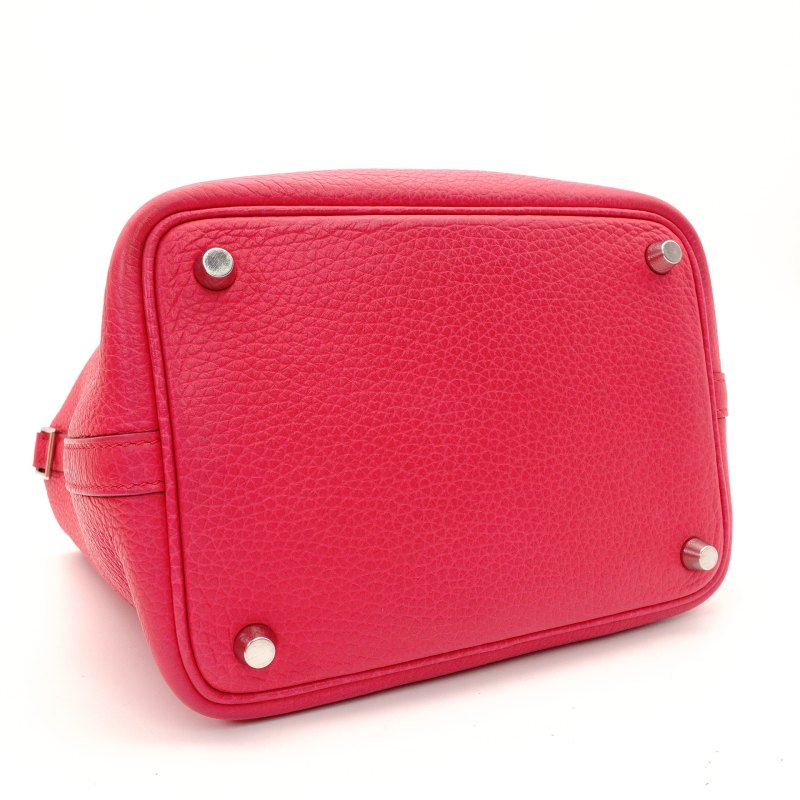 Hermes Picotin Lock PM Pink-Toned Taurillon Clemence Leather A-Stamped Handbag with Box 7-8-081