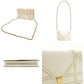 Christian Dior Shoulder Bag Off-White Leather Gold Hardware 7-8-118