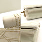 Christian Dior Shoulder Bag Off-White Leather Gold Hardware 7-8-118