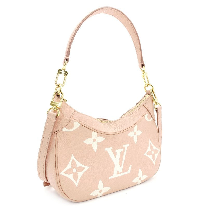 Louis Vuitton Monogram Implant Baguette Shoulder Bag Pink Leather 2-Way 7-8-151