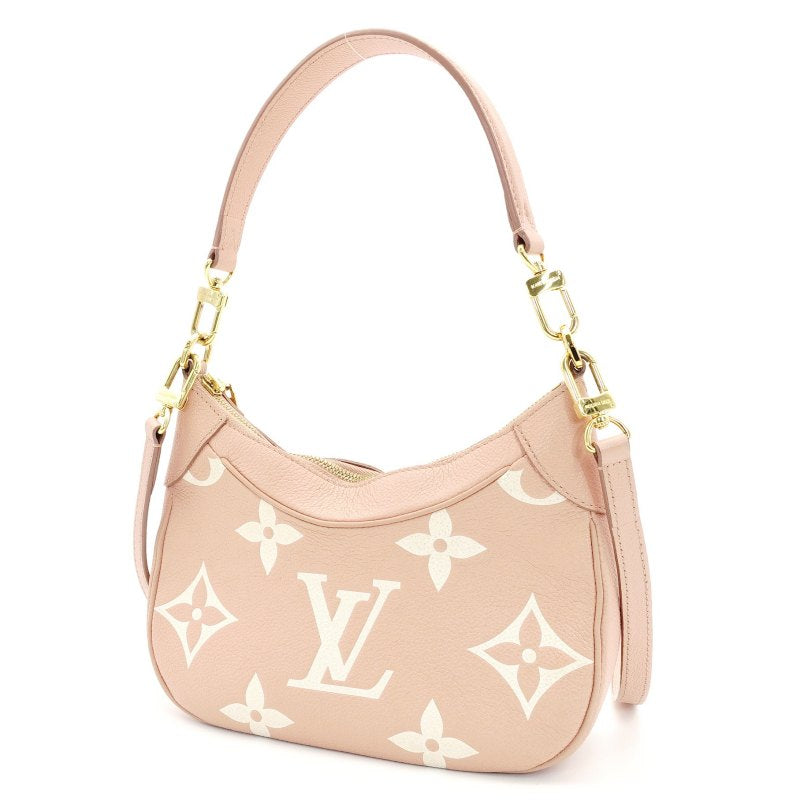 Louis Vuitton Monogram Implant Baguette Shoulder Bag Pink Leather 2-Way 7-8-151