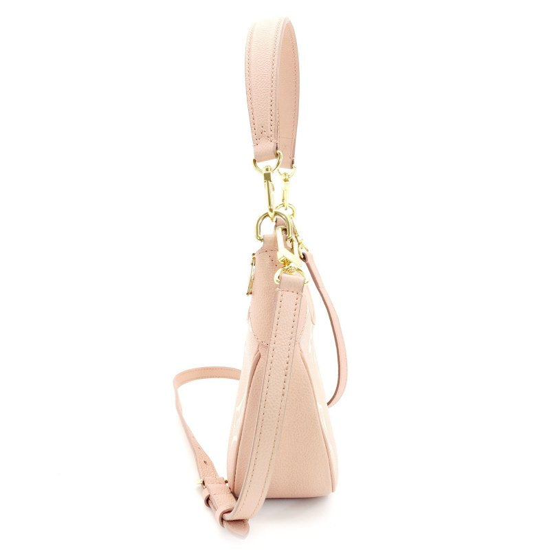 Louis Vuitton Monogram Implant Baguette Shoulder Bag Pink Leather 2-Way 7-8-151