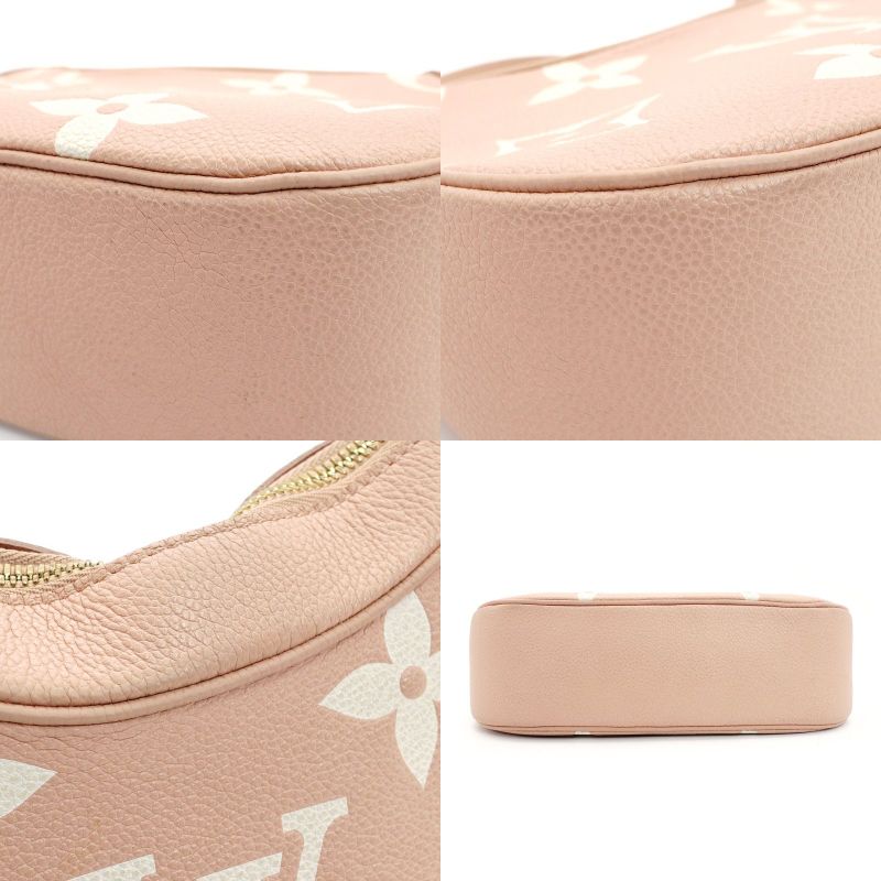 Louis Vuitton Monogram Implant Baguette Shoulder Bag Pink Leather 2-Way 7-8-151