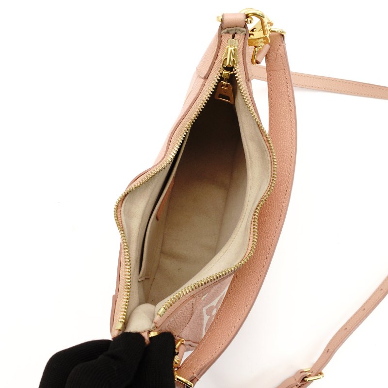 Louis Vuitton Monogram Implant Baguette Shoulder Bag Pink Leather 2-Way 7-8-151