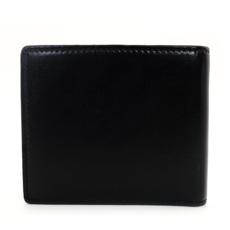 GUCCI Interlocking Folding Wallet Black Men's Logo Black Wallet Leather 7-8-190