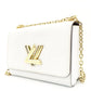 LOUIS VUITTON Epi Twist MM White Leather Shoulder Bag White M21111 Chain 7-8-237
