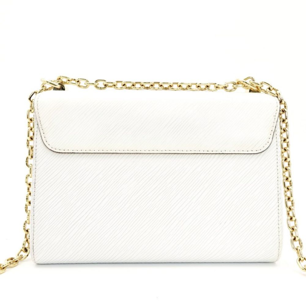 LOUIS VUITTON Epi Twist MM White Leather Shoulder Bag White M21111 Chain 7-8-237