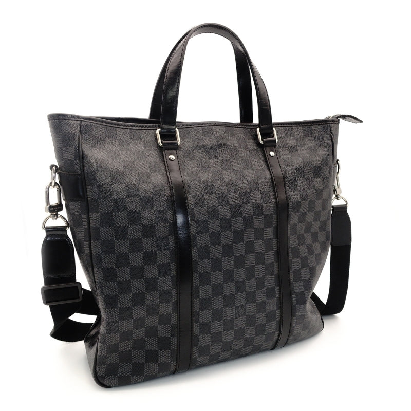 LOUIS VUITTON Tadao N51192 Damier Graphite Tote Bag 2-Way Gray Men's 7-8-247