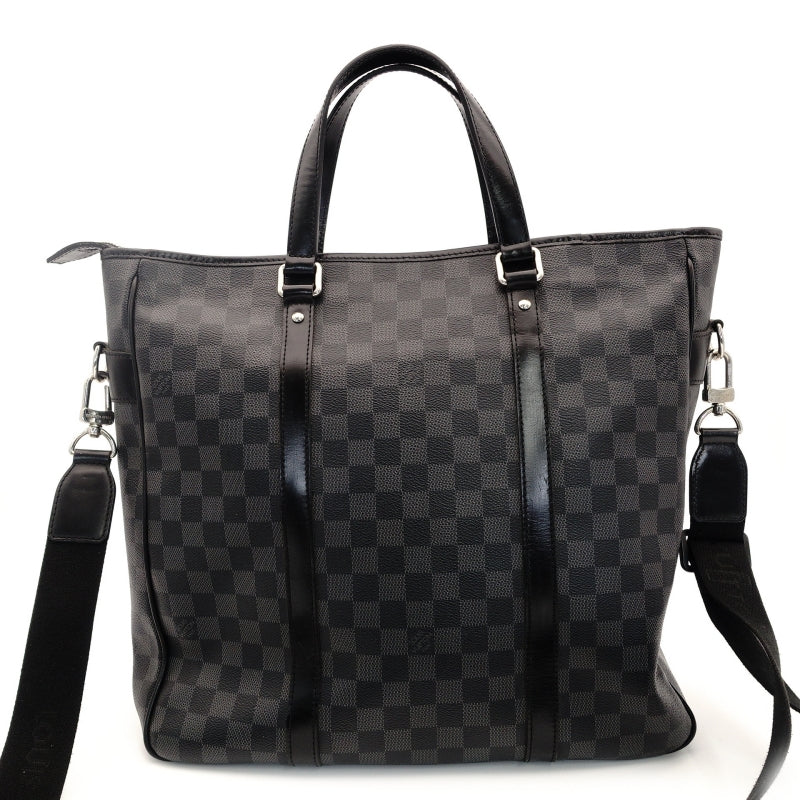 LOUIS VUITTON Tadao N51192 Damier Graphite Tote Bag 2-Way Gray Men's 7-8-247