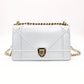 DIOR Diorama Silver Chain Shoulder Bag Leather Gold Hardware 7-8-285