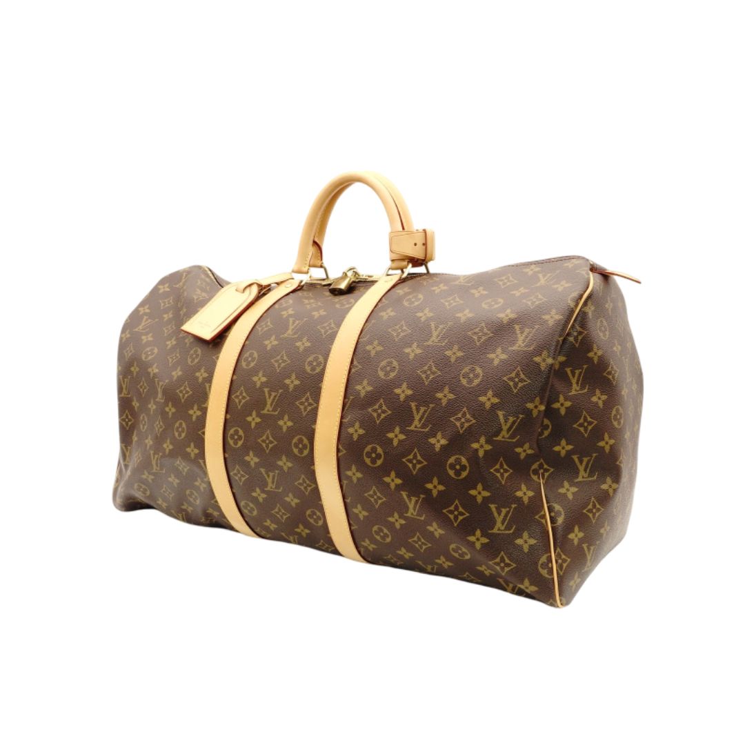 LOUIS VUITTON Keepall 55 Monogram Boston Bag Travel 7-8-324