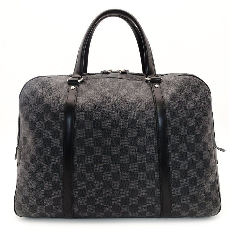 Louis Vuitton Business Bag Damier Graphite Gray PVC Leather Second Bag 7-8-334