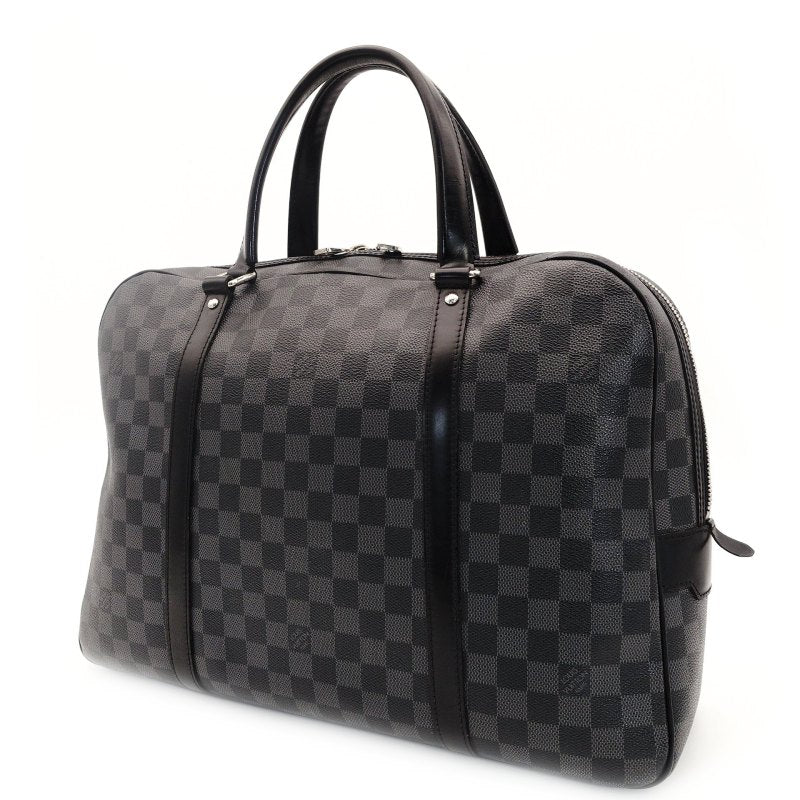 Louis Vuitton Business Bag Damier Graphite Gray PVC Leather Second Bag 7-8-334