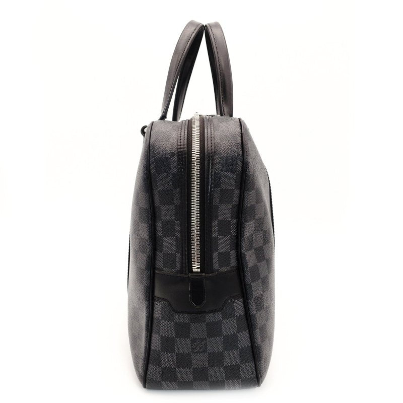 Louis Vuitton Business Bag Damier Graphite Gray PVC Leather Second Bag 7-8-334
