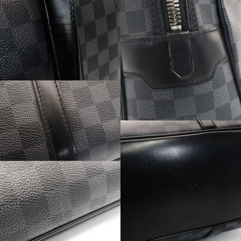 Louis Vuitton Business Bag Damier Graphite Gray PVC Leather Second Bag 7-8-334