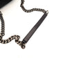 Saint Laurent YSL College Chain Shoulder Bag Black Leather Logo 2-Way Silver Hardware 7-8-375
