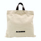 JIL SANDER Tote Bag Canvas Leather Beige × Black Large Size Logo 7-8-495