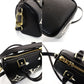 LOUIS VUITTON Monogram Implant Nano Speedy Shoulder Bag Leather Black Crossbody 7-8-553