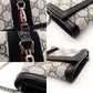 GUCCI Jackie 1961 Chain Wallet Shoulder Bag Crossbody Beige × Navy PVC 7-8-587