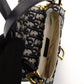 DIOR Oblique Saddle Bag Navy × Beige 2-Way Shoulder Bag Canvas Crossbody 7-8-590