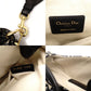 DIOR Oblique Saddle Bag Navy × Beige 2-Way Shoulder Bag Canvas Crossbody 7-8-590