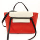 Celine Belt Bag Handbag Red × Beige 2-Way Leather Shoulder Bag 7-8-594
