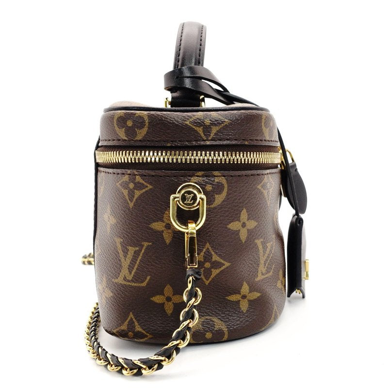 LOUIS VUITTON Monogram Reverse Vanity Bag 2-Way Brown-Tone Leather PVC 7-8-646