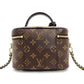 LOUIS VUITTON Monogram Reverse Vanity Bag 2-Way Brown-Tone Leather PVC 7-8-646