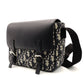 DIOR Kids Messenger Oblique Shoulder Bag Navy Canvas Leather Crossbody 7-8-662