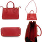 PRADA Leather Galleria 2-Way Crossbody Bag, Red, Gold Hardware, 7-8-678