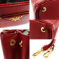 PRADA Leather Galleria 2-Way Crossbody Bag, Red, Gold Hardware, 7-8-678