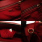 PRADA Leather Galleria 2-Way Crossbody Bag, Red, Gold Hardware, 7-8-678