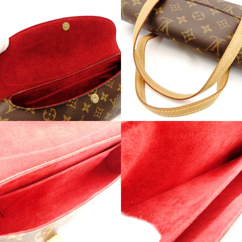 Louis Vuitton Sonatine Handbag Monogram Brown 7-8-697