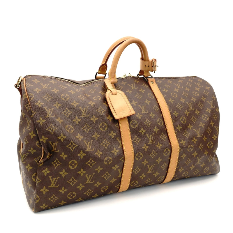 LOUIS VUITTON Monogram Keepall 55 Boston Bag Bandoulière Travel Bag 7-8-708