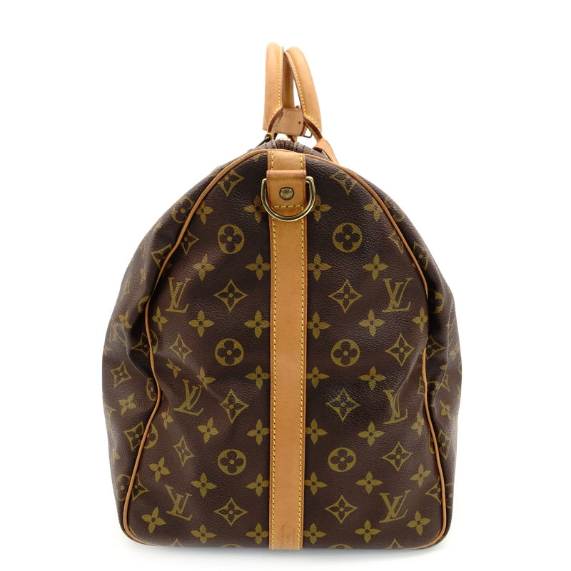 LOUIS VUITTON Monogram Keepall 55 Boston Bag Bandoulière Travel Bag 7-8-708