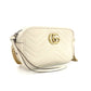 GUCCI GG Marmont Chain Shoulder Bag Off-White Leather Crossbody GG Logo 7-8-762