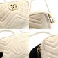 GUCCI GG Marmont Chain Shoulder Bag Off-White Leather Crossbody GG Logo 7-8-762