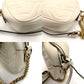 GUCCI GG Marmont Chain Shoulder Bag Off-White Leather Crossbody GG Logo 7-8-762