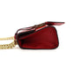 GUCCI Chain Shoulder Bag Red Leather Crossbody Gold Hardware 7-8-775