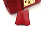 GUCCI Chain Shoulder Bag Red Leather Crossbody Gold Hardware 7-8-775
