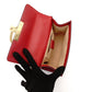 GUCCI Chain Shoulder Bag Red Leather Crossbody Gold Hardware 7-8-775